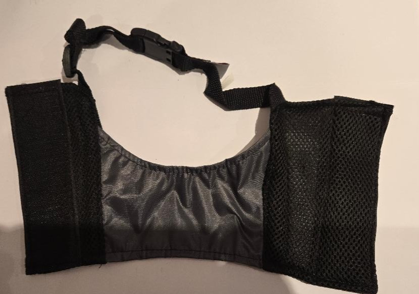 Good2Go Mesh Dog Muzzle XXL Self Closure Head Strap Black Gray