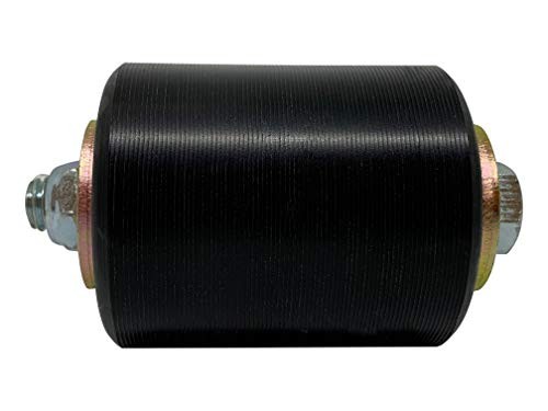 Slide Gate Guide Roller 3" Black Hard Nylon UHMW Rollers with C Bracket 2 Pack