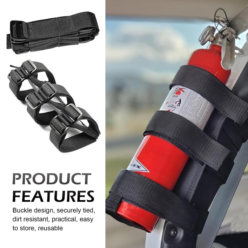 Roll Bar Fire Extinguisher Mount, Adjustable Car Trunk Fire Extinguisher Secu...