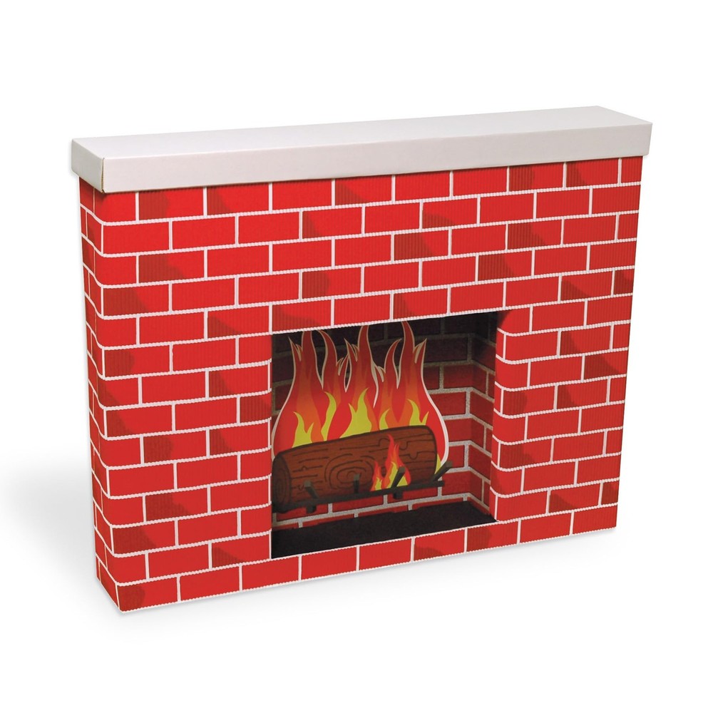 Life Size 3D Multicolor Fireplace Decor Easy Assemble Home Office School Use