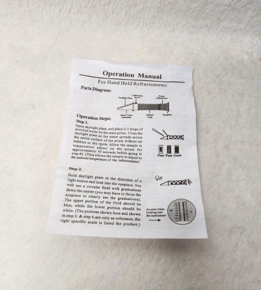 ATC Portable Refractometer With Case (READ DESCRIPTION)