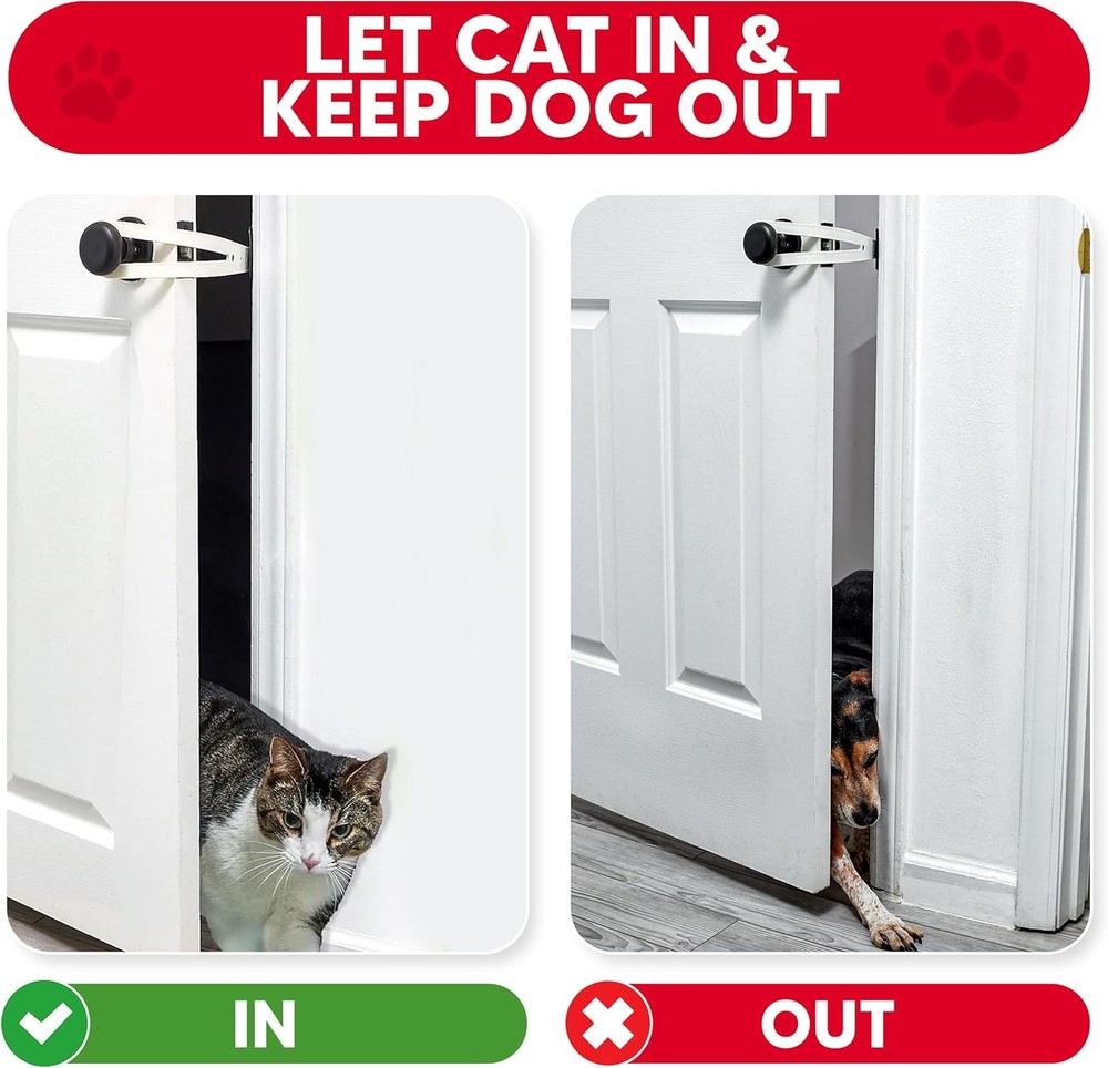 Cat Door Holder Latch - Bright White Alternative Standard,
