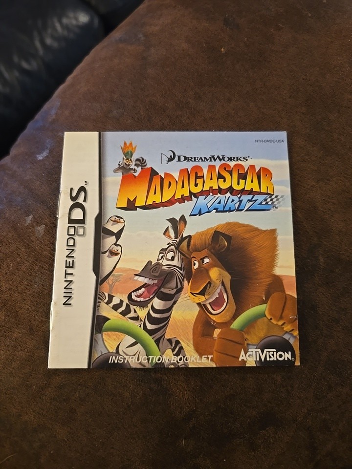 MANUAL ONLY- Nintendo DS Madagascar Kartz