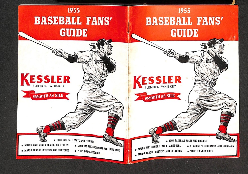 1955 BASEBALL FANS' GUIDE, KESSLER BLENDED WHISKEY