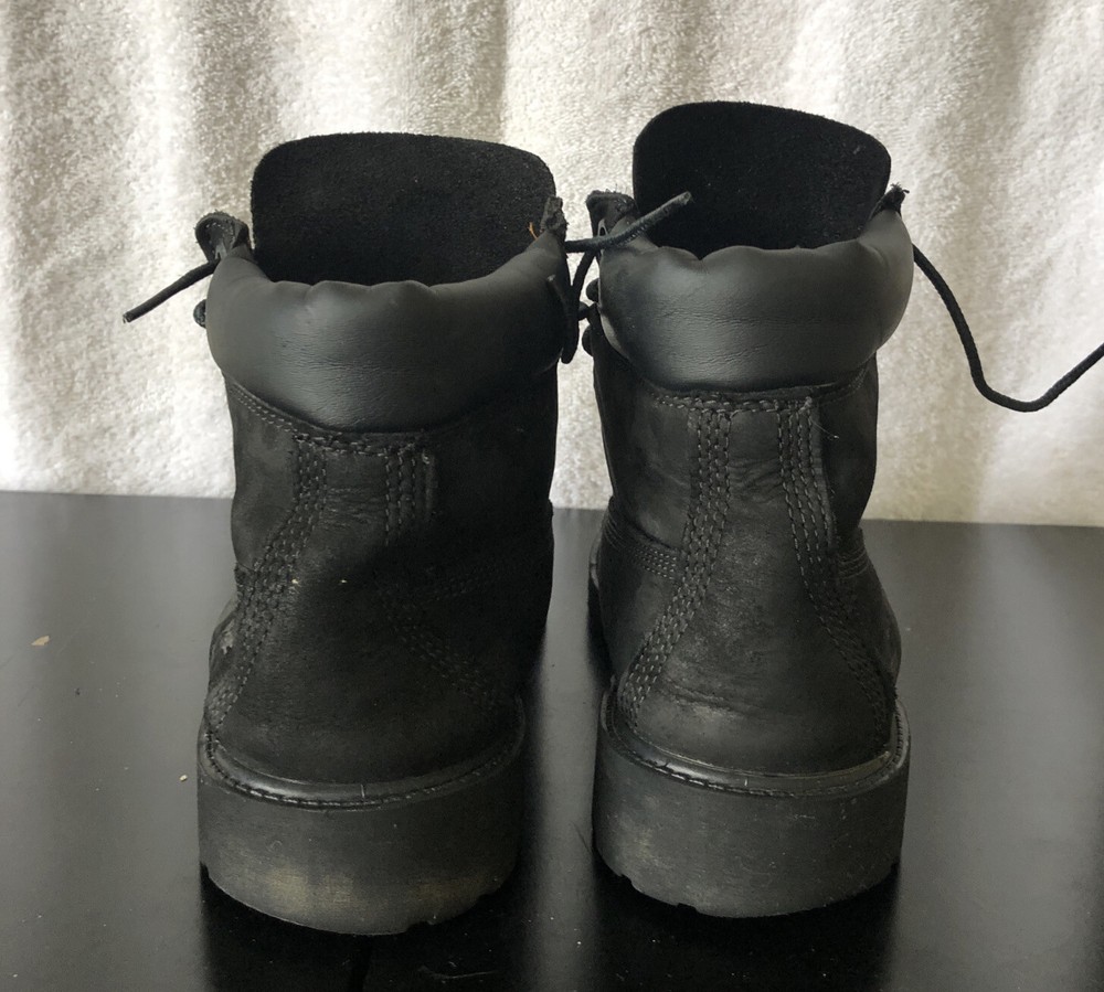 Timberland Boys Black Boots 5M
