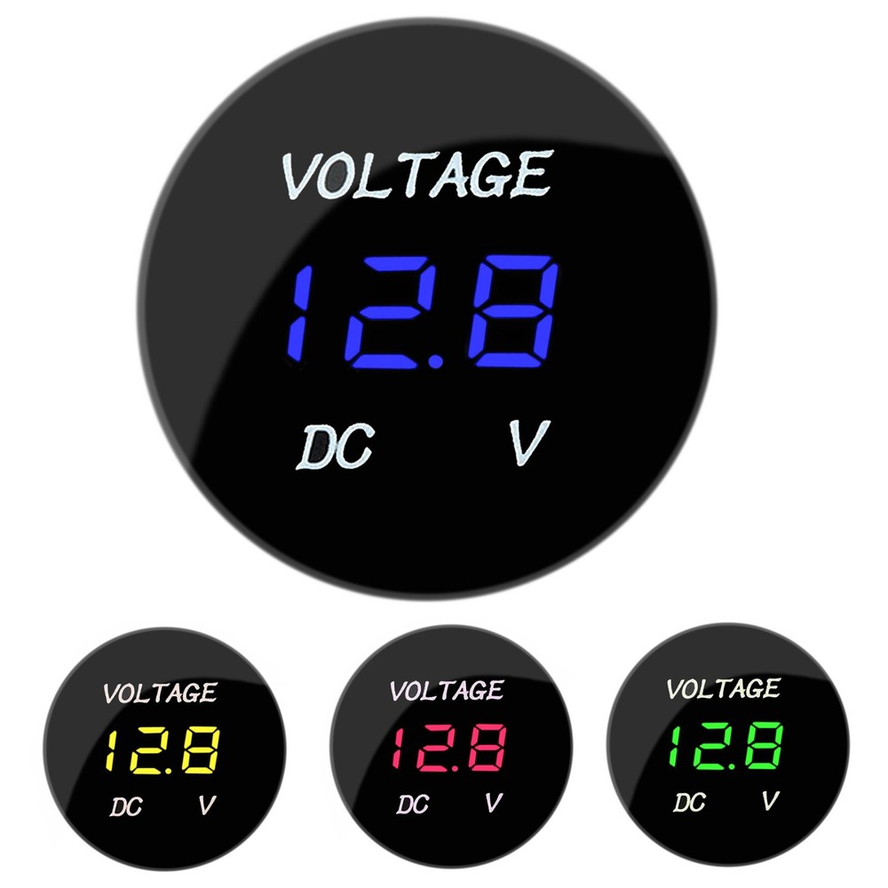 DC 12V-24V LED Panel Digital Voltage Volt Meter Display Voltmeter Motorcycle Car