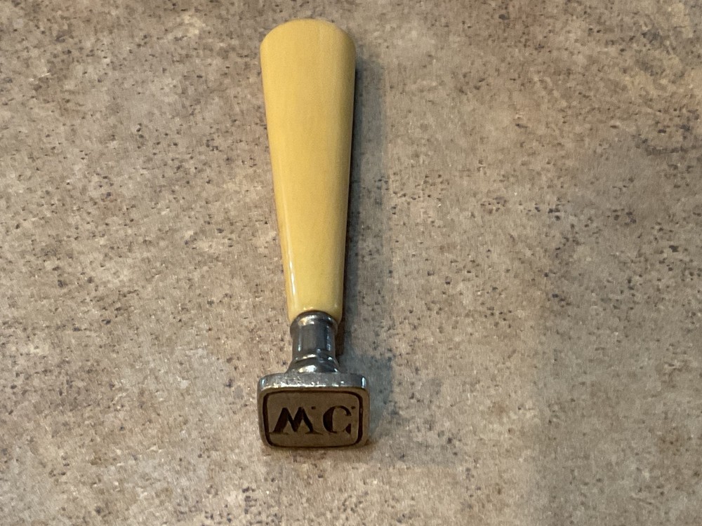 Vintage Wax Seal Stamp, Monogrammed Bakelite Handle