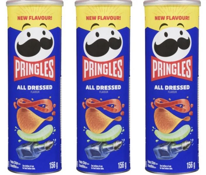 Pringles Potato Chips All Dressed 156g (3 Pack)