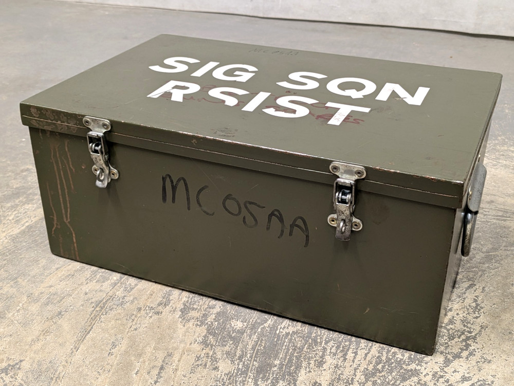 British Army Small Lockable Field Chest Document Transport Storage Case Tool Box