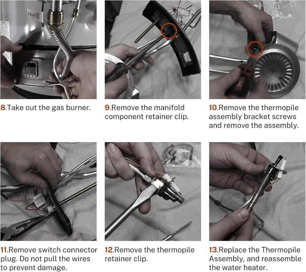 100112328 Gas Thermopile, 21"INCH, 750mV, For Water Heaters, Natural/Propane Gas