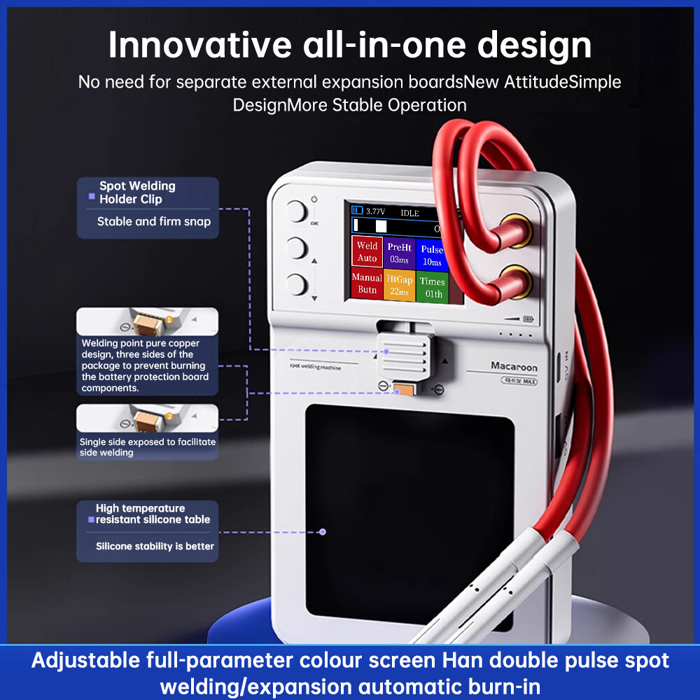 DC 5V Integrated Spot Welding Machine Adjustable Dual Pulse Spot Welder Type-C