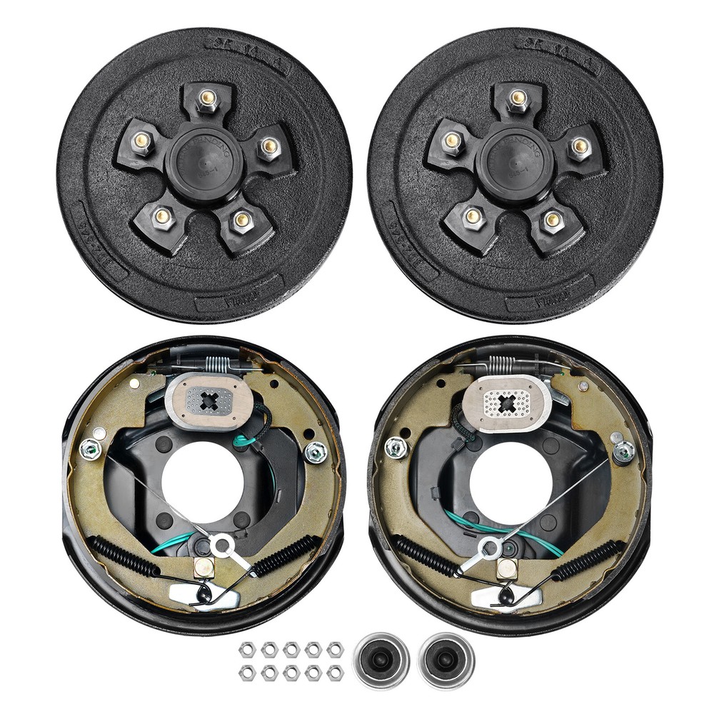 VEVOR Electric Trailer Brake 10" x 2-1/4" & 5 on 4.5" Hub Drum Kit for 3500 lbs