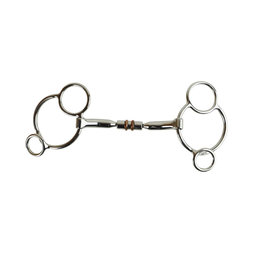 AK Universal Loose Ring Rotary Double Cooper Roller Snaffle Horse Riding Bits