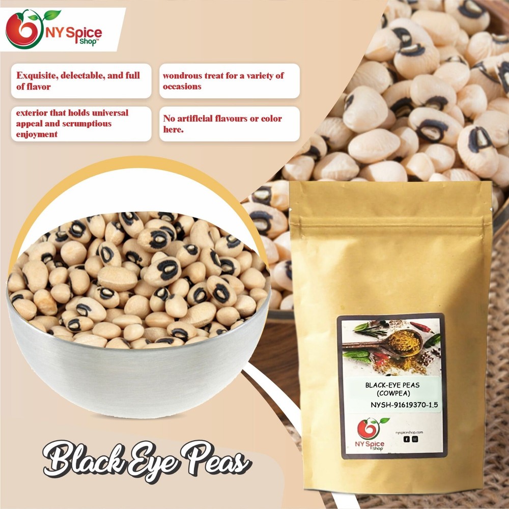 Dried Black Eye Peas 1.5lb-5lb ( Select Quantity From Drop Down )