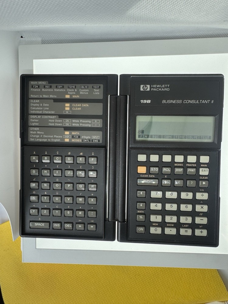 HP 19B Business Consultant II Calculator Hewlett Packard, Functioning-1A