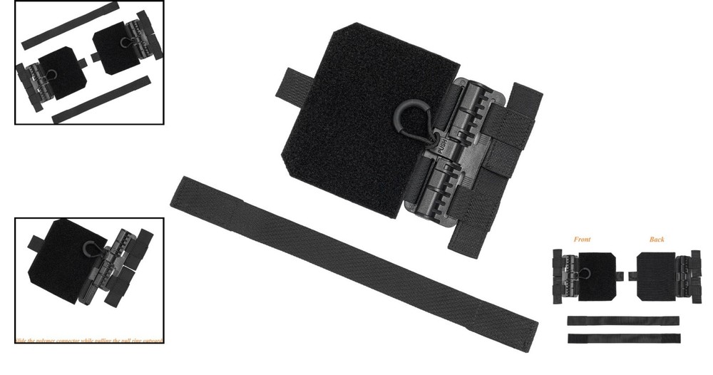 MOLLE Vest Quick Disconnect Buckle & Hook Strap for Silent Airsoft Training
