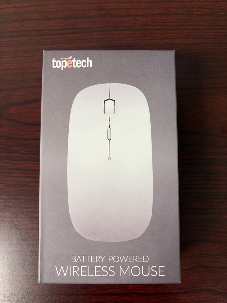 Sleek Portable Wireless Mouse - Bluetooth - Battery Powered - Computer & Tablet