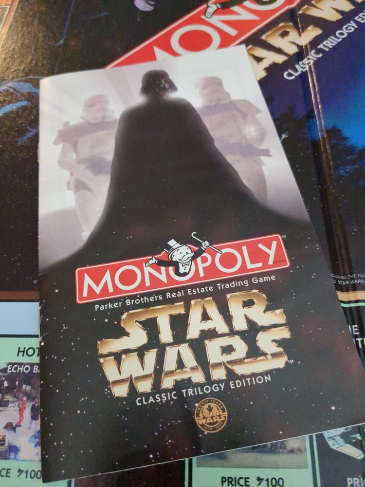 1997 Star Wars Monopoly game replacement Board & Instructions