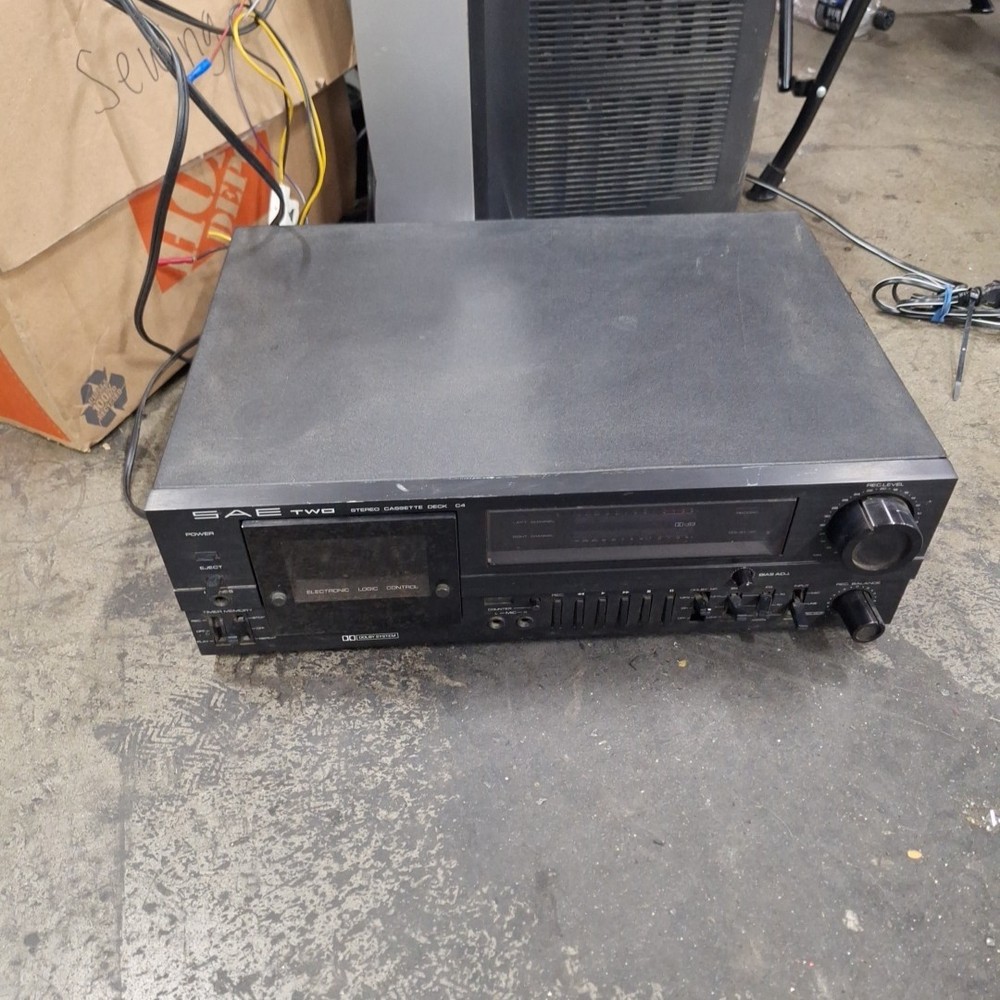 Untested SAE Two C4 Cassette Deck It Turns On.