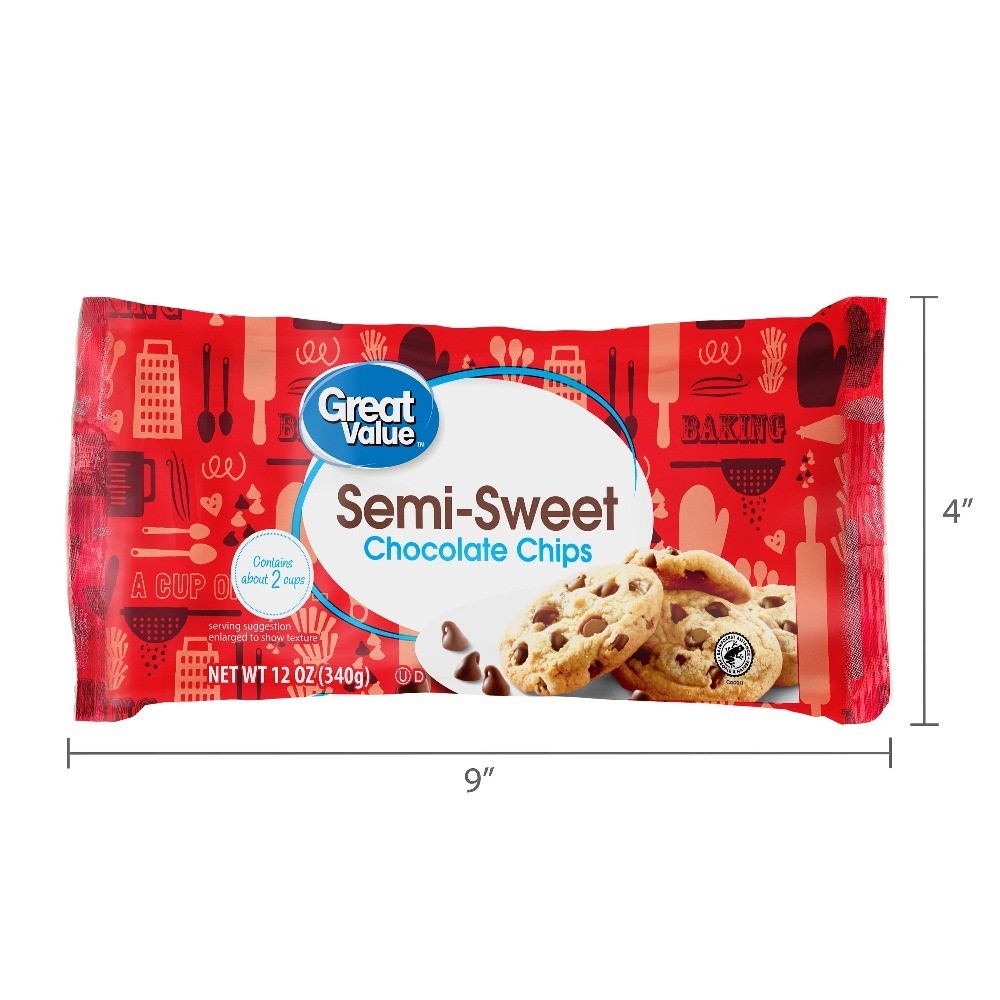(6 pack) Semi-Sweet Chocolate Baking Chips, 12 oz Bag