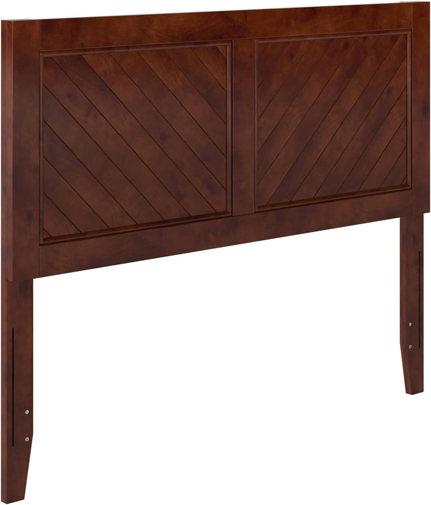 Rustic Walnut Farmhouse Solid Wood Headboard for a Cozy Bedroom Look
