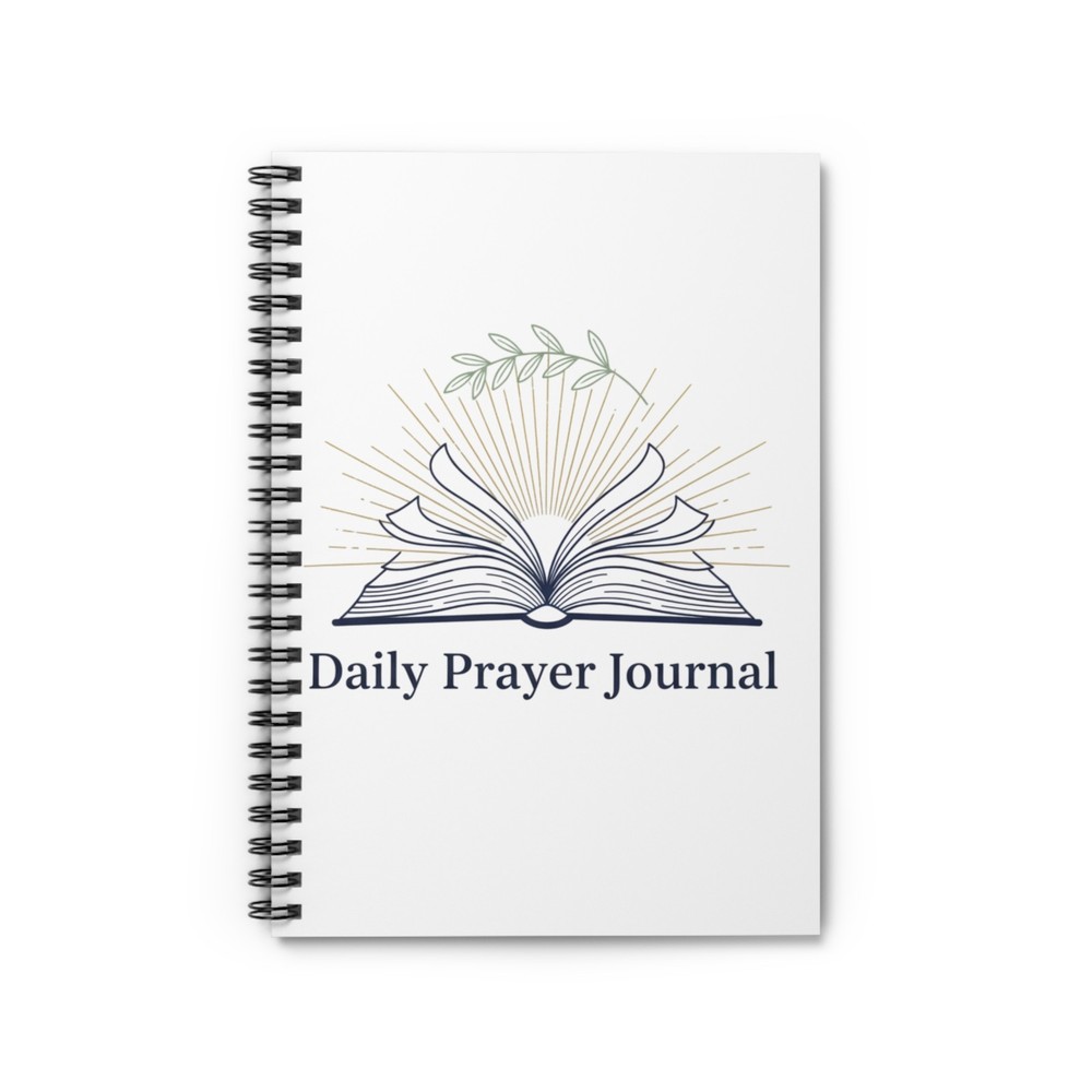 Daily Prayer Journal Spiral Notebook, Ruled Lined Notebook