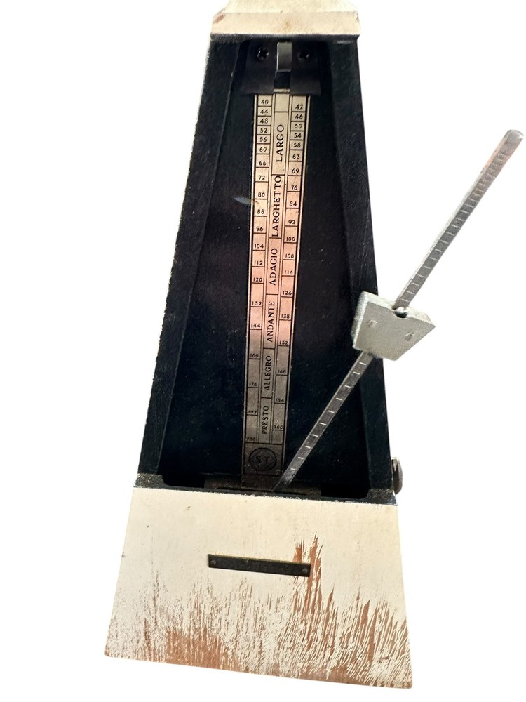 Antique Seth Thomas Wood Metronome Wind Up Musical Timer