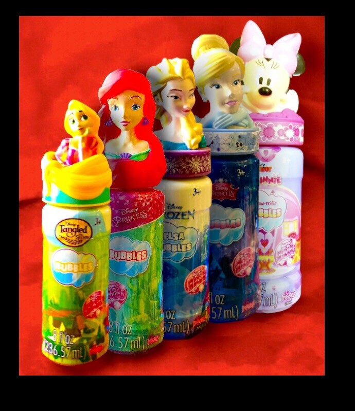 Disney Repunzel (tangled) super miracle bubbles 8oz,refillable With 3D Topper