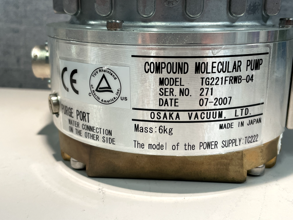 OSAKA VACUUM - COMPOUND MOLECULAR PUMP TG221FRWB-04 - Used