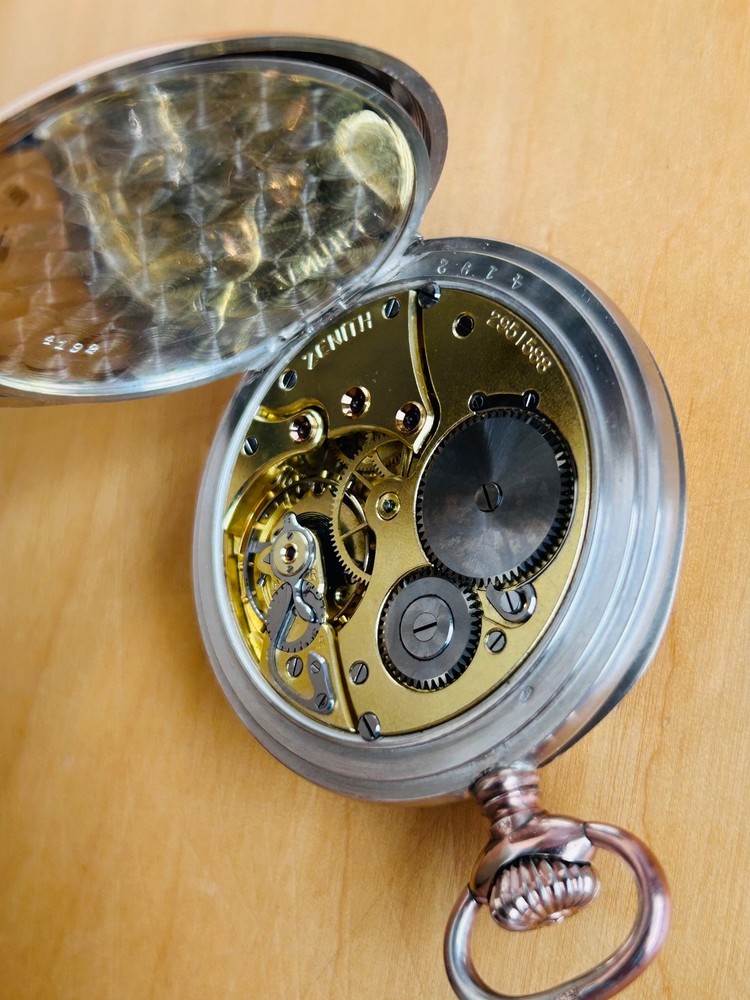 2T805 Zenith silver pocket watch