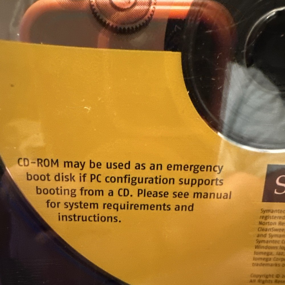 Norton Symantec SystemWorks 2001 Windows CD Untested