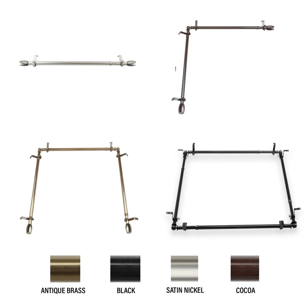 Multi Angle Ceiling Rod/ Room Divider/ Bedroom Canopy Adjustable 28-48 inch