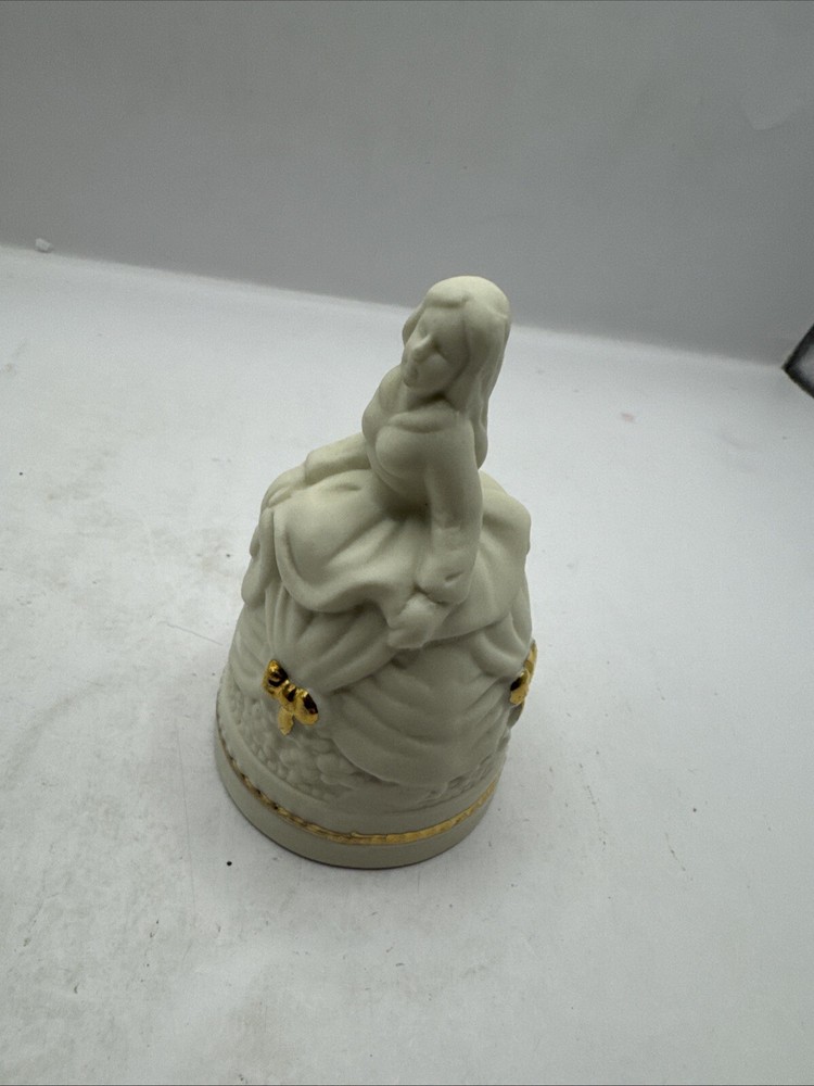 White Ceramic Girl Bell
