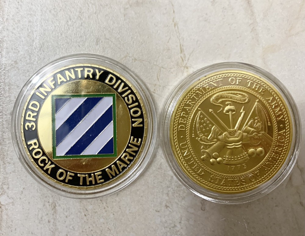 US ARMY Third 3rd INFANTRY COMBAT DIVISION Challenge Coin Fast Ship