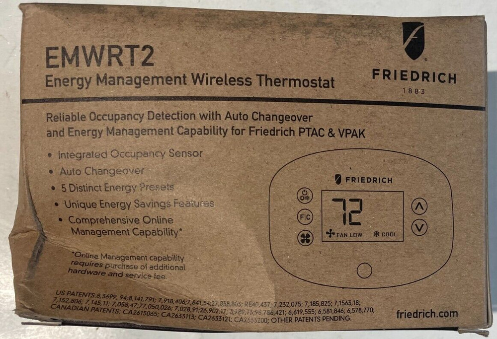 NEW Friedrich Wireless Control Card & Thermostat EMWRT2 PTAC Controller BOX DMG