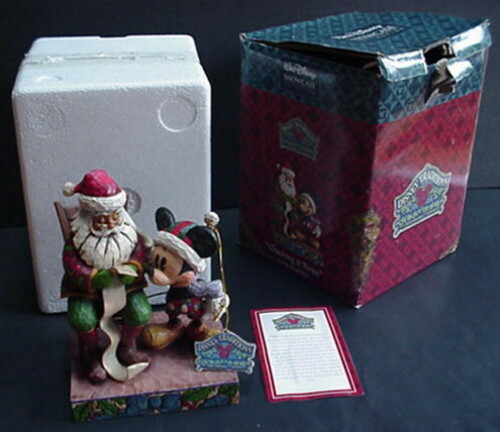 Jim Shore CHECKING IT TWICE Mickey Mouse Santa Figure