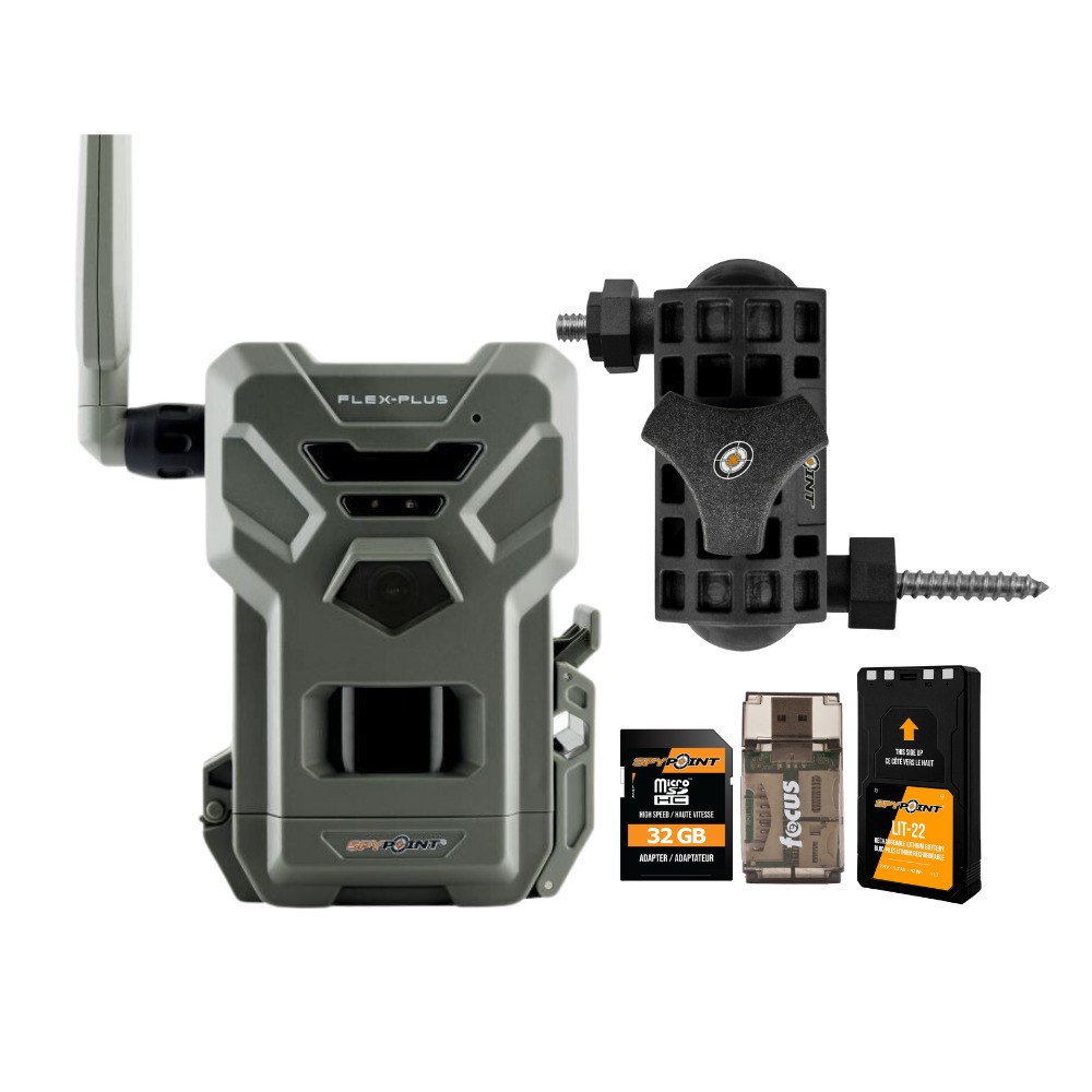 Spypoint FLEX PLUS Cellular Trail Camera Lithium Battery Pack Bundle