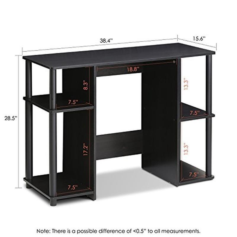 Space Saving Computer Desk Open Storage Sturdy Engineered Wood Writing Desk New