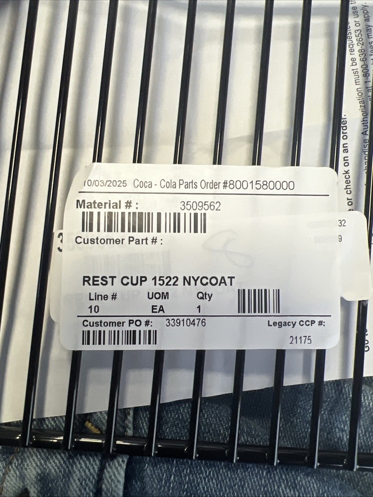 Coca Cola Cup Rest Part #: 167954000