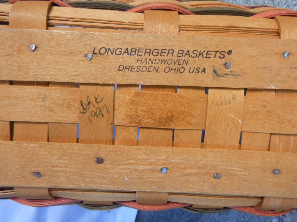 LONGABERGER Woven Easter Collection Basket handle 1997