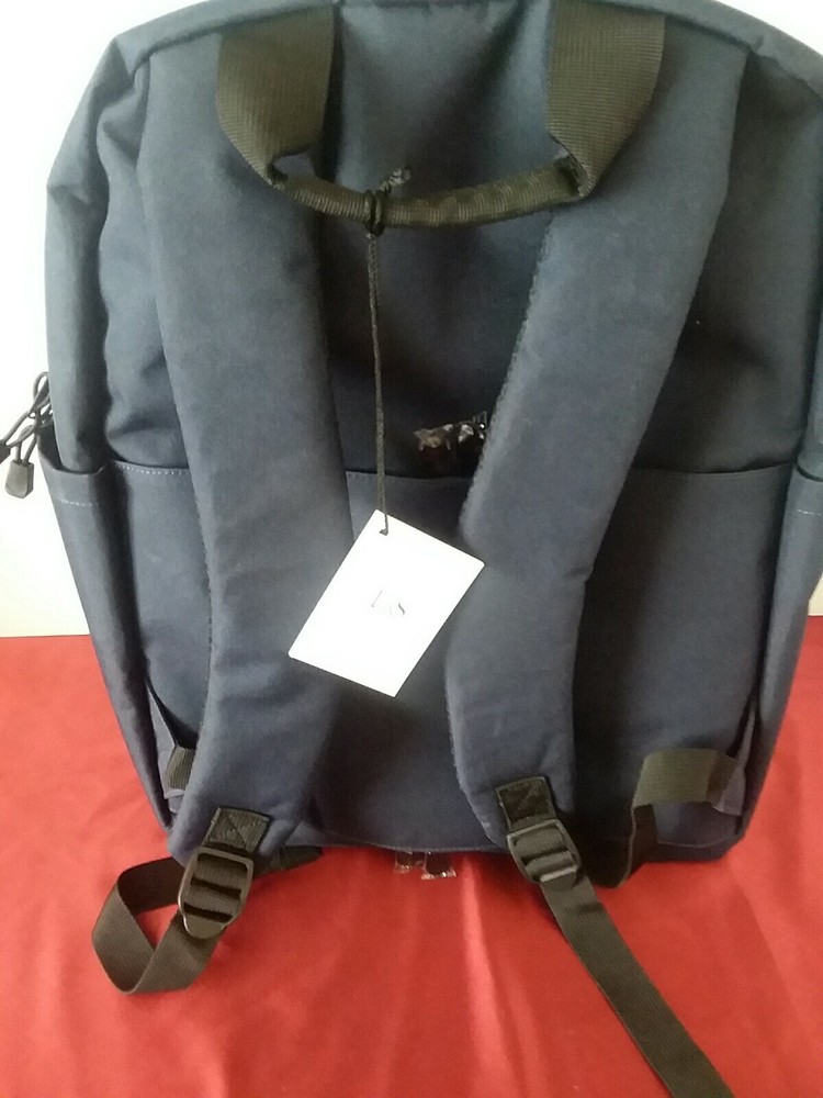 600D Poly Backpack - Navy/ Black
