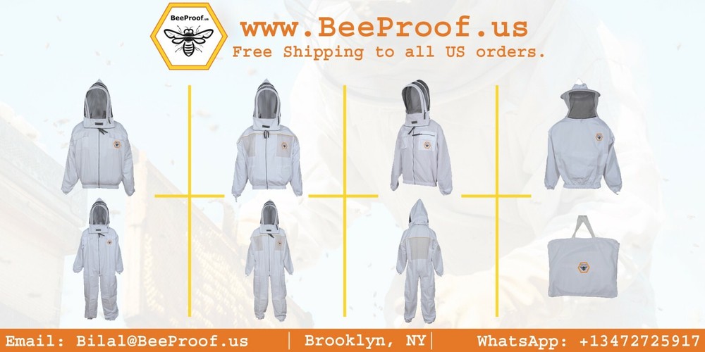 Beekeeper Ultra Ventilated 3 layer mesh Beekeeping Jacket Bee Hat Veil Large