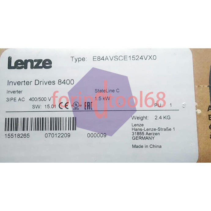 1PC New Lenze E84AVSCE1524VX0 Inverter