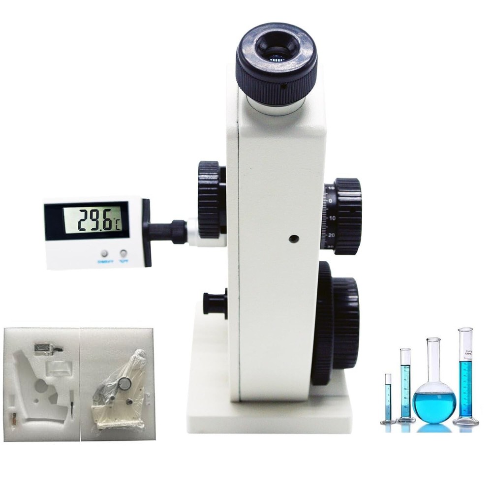 Monocular Refractometer ABBE Refractometer with Range 1.3000-1.7000nD Brix 0-95%