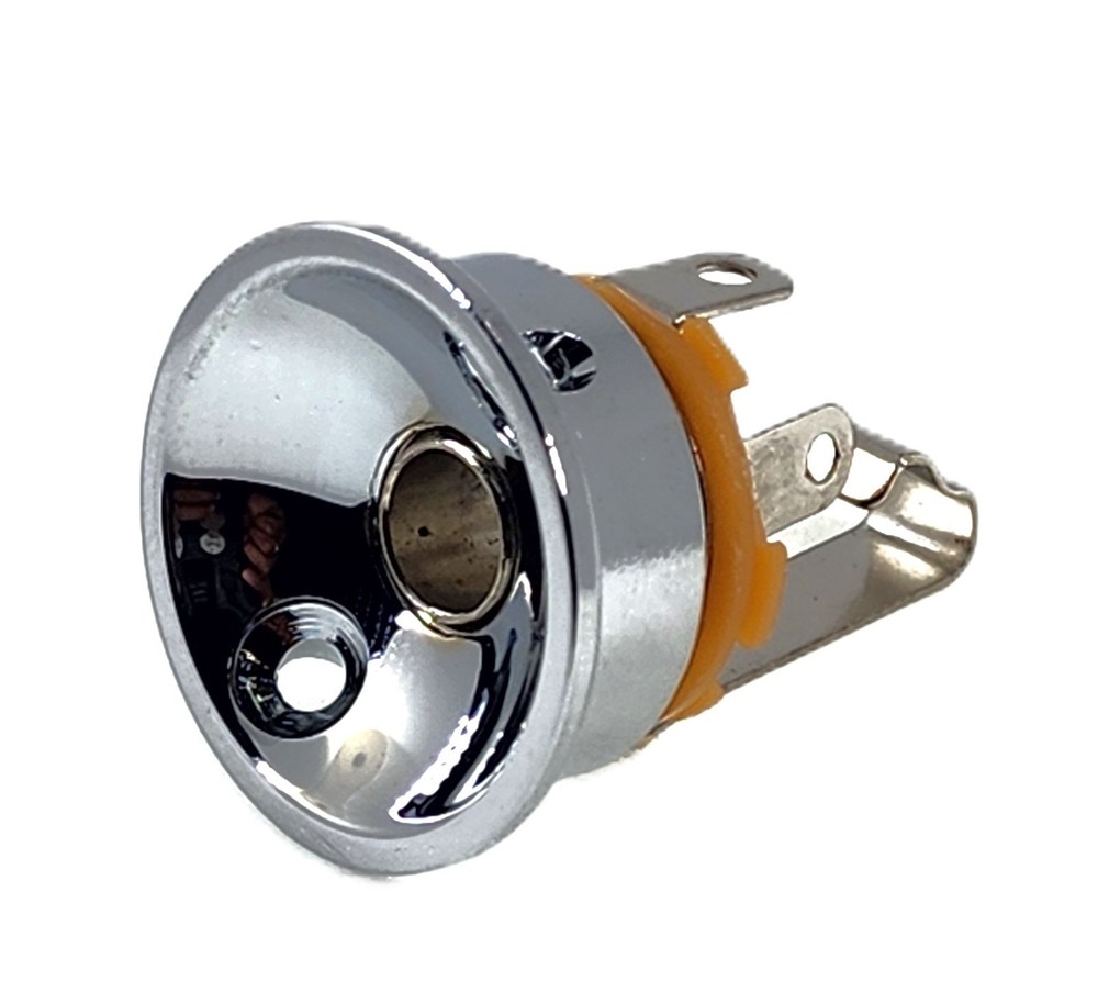 Chrome Modern Tele Jack Socket w/ Jack & Screws