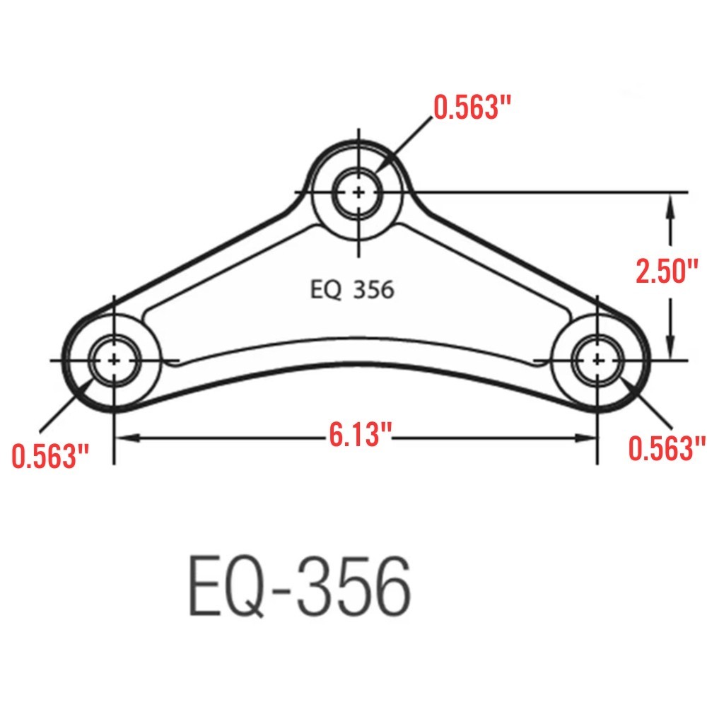 Southwest Wheel Triangular Equalizer for Double Eye Leaf Spring - EQ-356