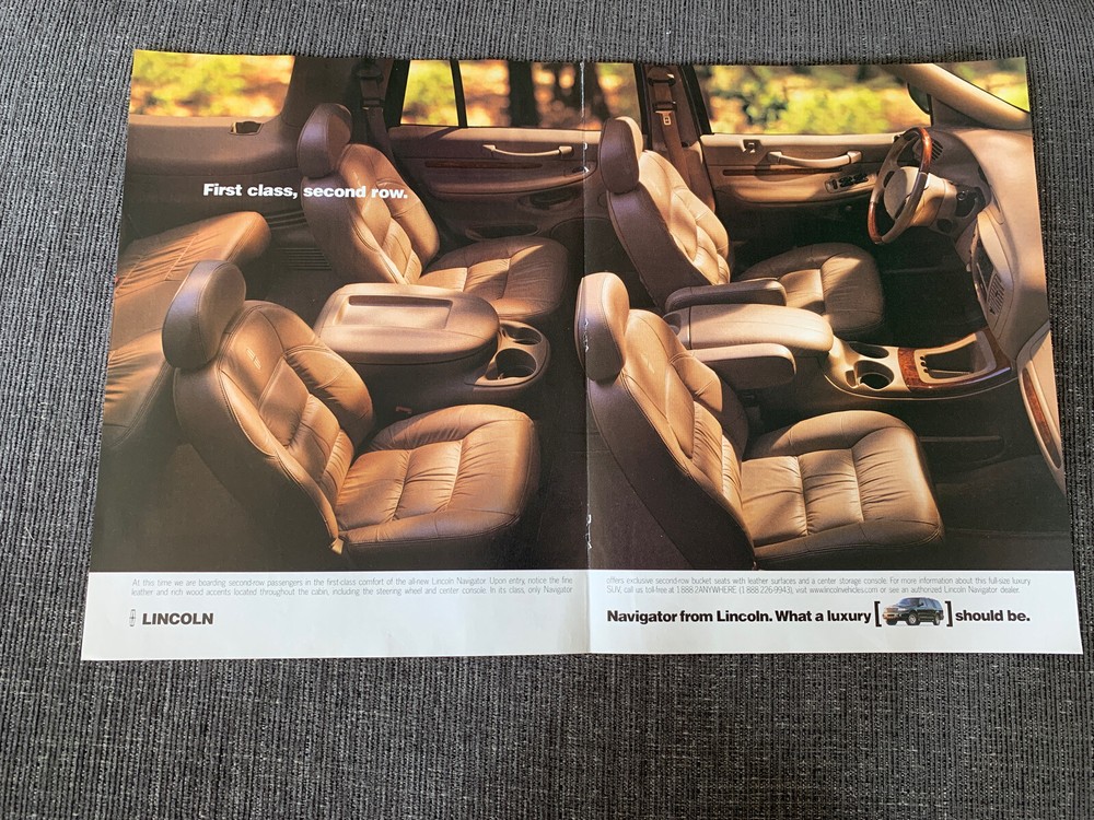 1997 Lincoln Navigator Ad First Class, Second Row