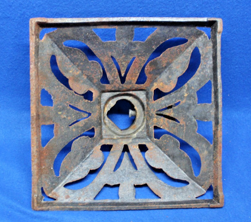 Cast Iron Flagpole Metal Base 9" square