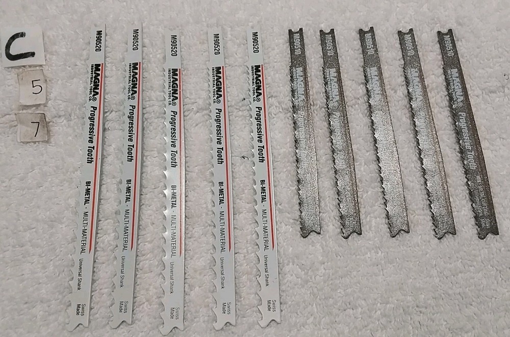 10pc MAGNA ASSORTED SIZES JIGSAW BLADES "SWISS MADE "