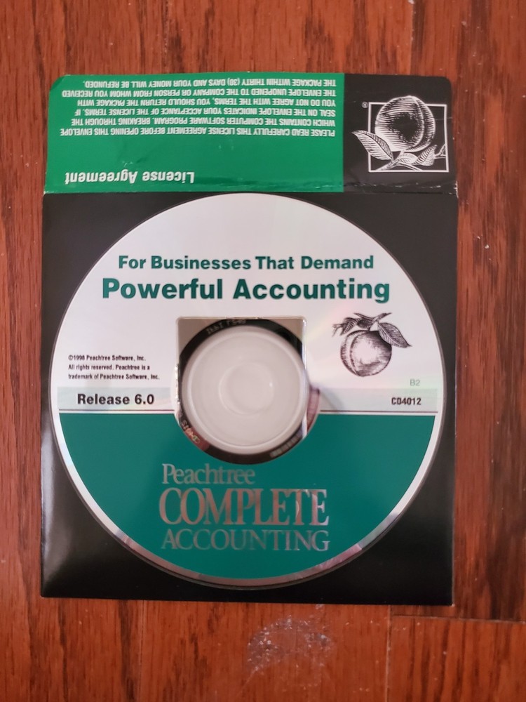 Peachtree Complete 6.0 Accounting Software Vintage CD-ROM ONLY  1998